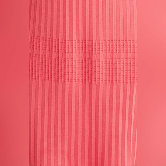 NWT Ming Wang Pleated Knit Dress in Sunkissed Coral Size XS - Picture 4 of 15